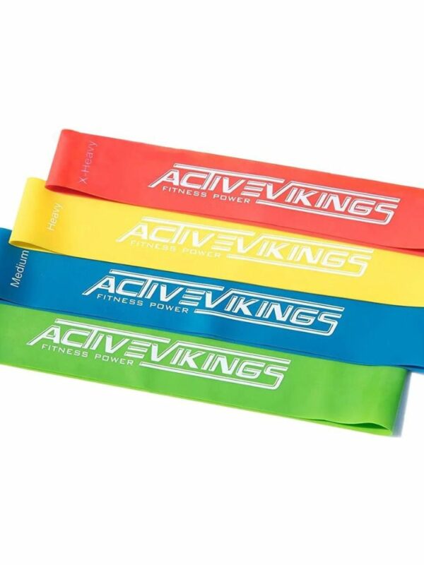 ACTIVEVIKINGS Loopbänder. Fitnessbänderset mit 4/5 verschiedenen Stärken für den Kraftaufbau bei Kampfsportlern