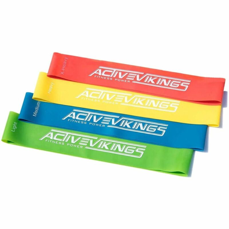ACTIVEVIKINGS Loopbänder. Fitnessbänderset mit 4/5 verschiedenen Stärken für den Kraftaufbau bei Kampfsportlern