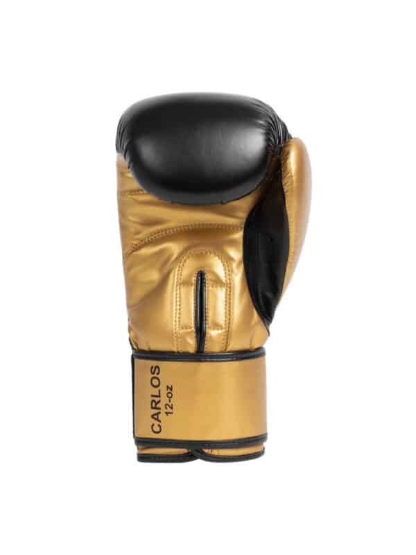 Schwarz-goldene Benlee Carlos Boxhandschuhe für Anfänger von Innen