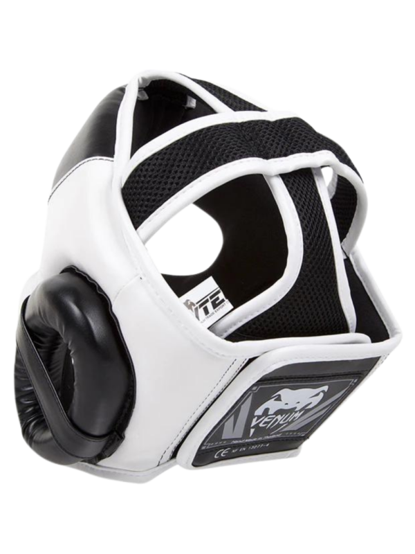 Venum Challenger Kopfschutz in der Farbe Schwarz/Weiß, Ansicht von oben