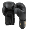 Innenhand und Außenhand: Venum Razor Boxhandschuhe in Schwarz mit goldenem Logo